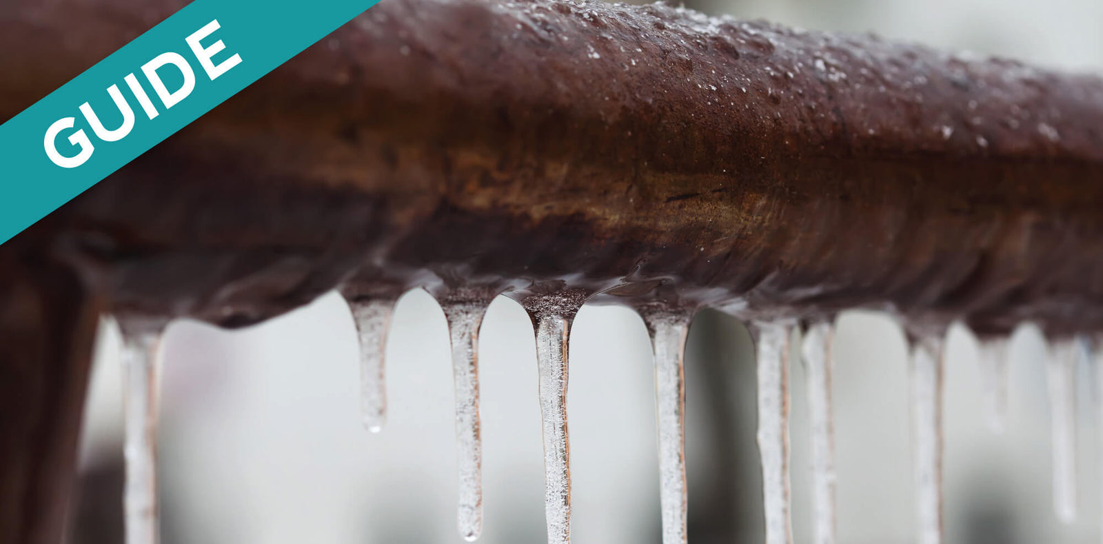 Frozen RV pipes with icicles hanging, illustrating how to unfreeze them.