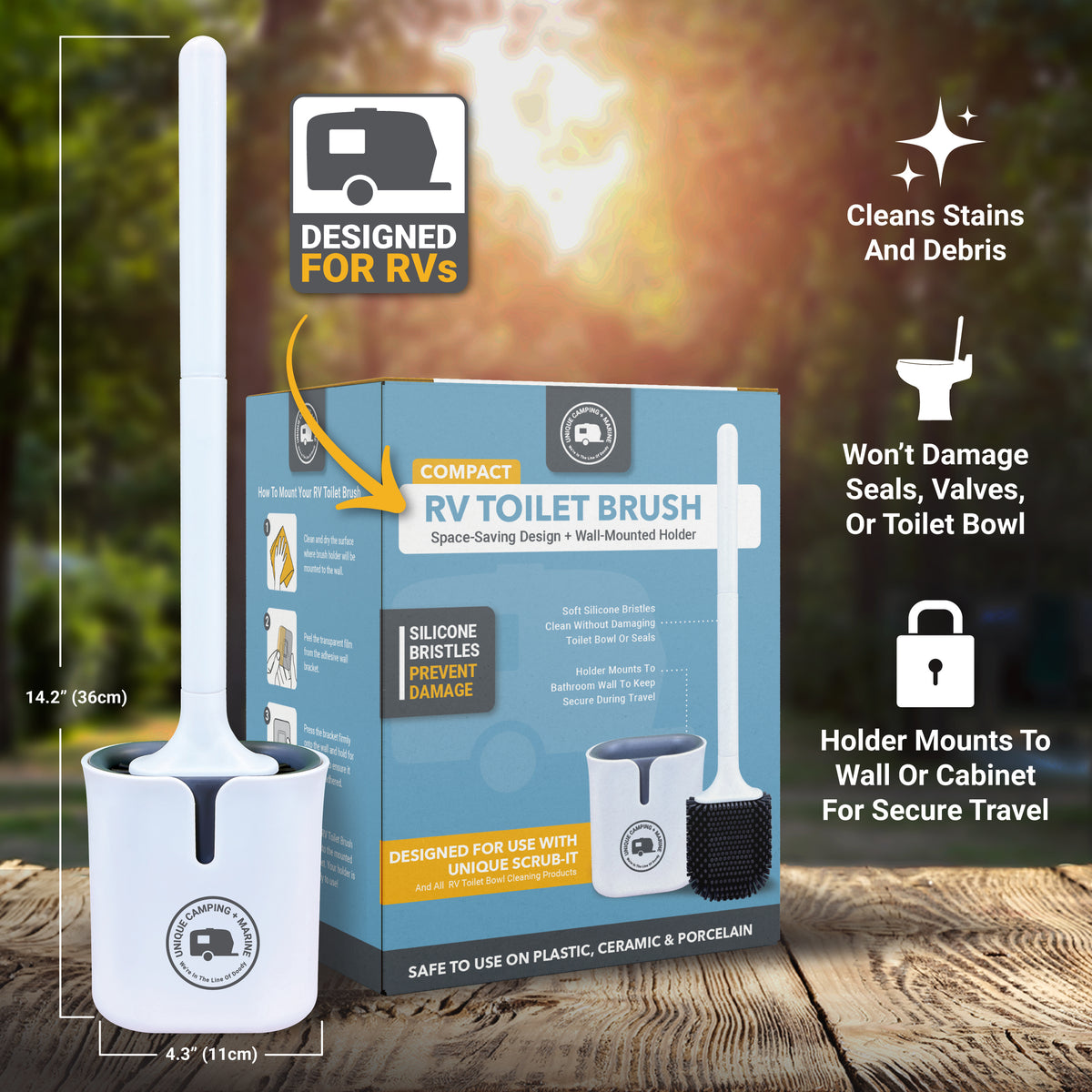 Compact RV Toilet Brush