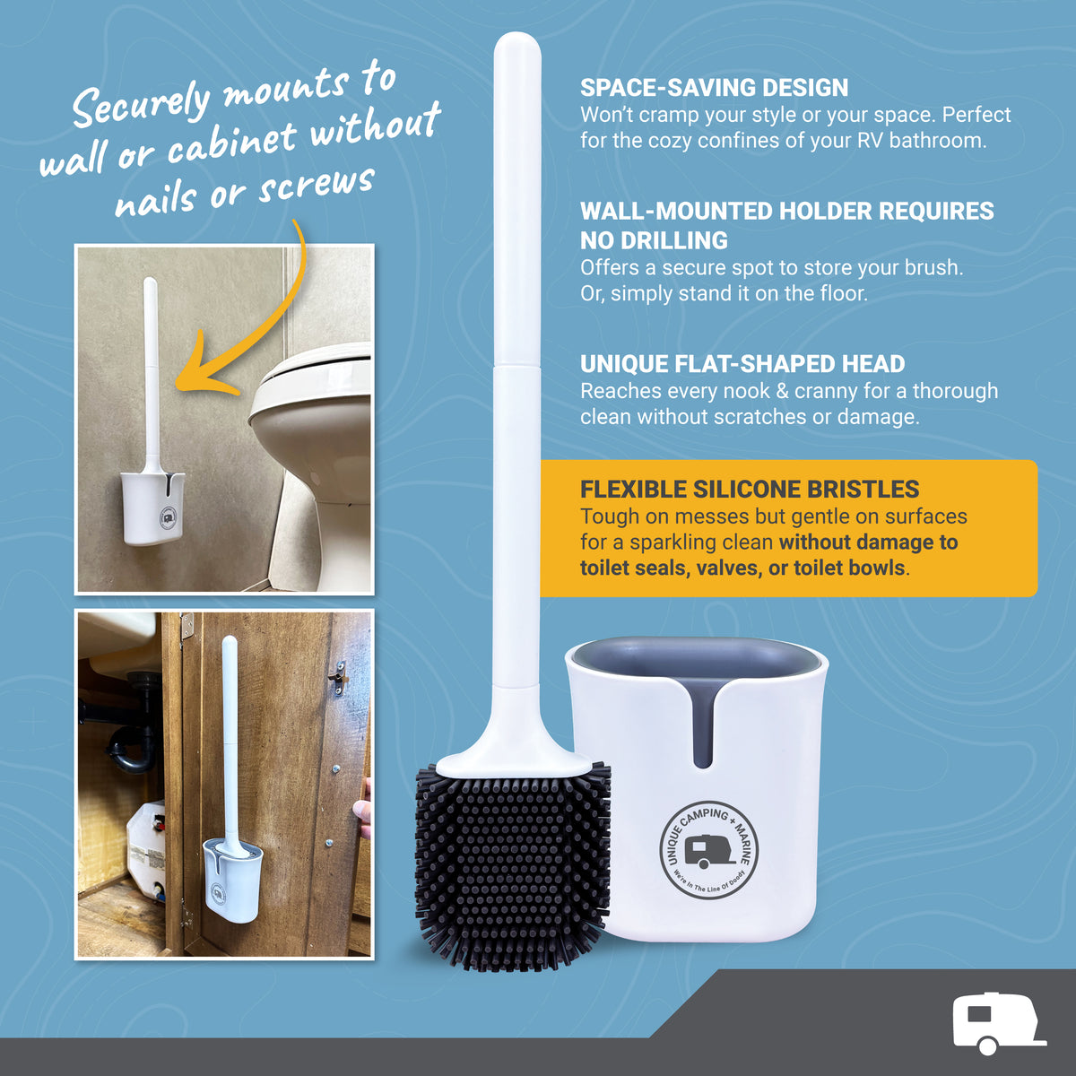 Compact RV Toilet Brush