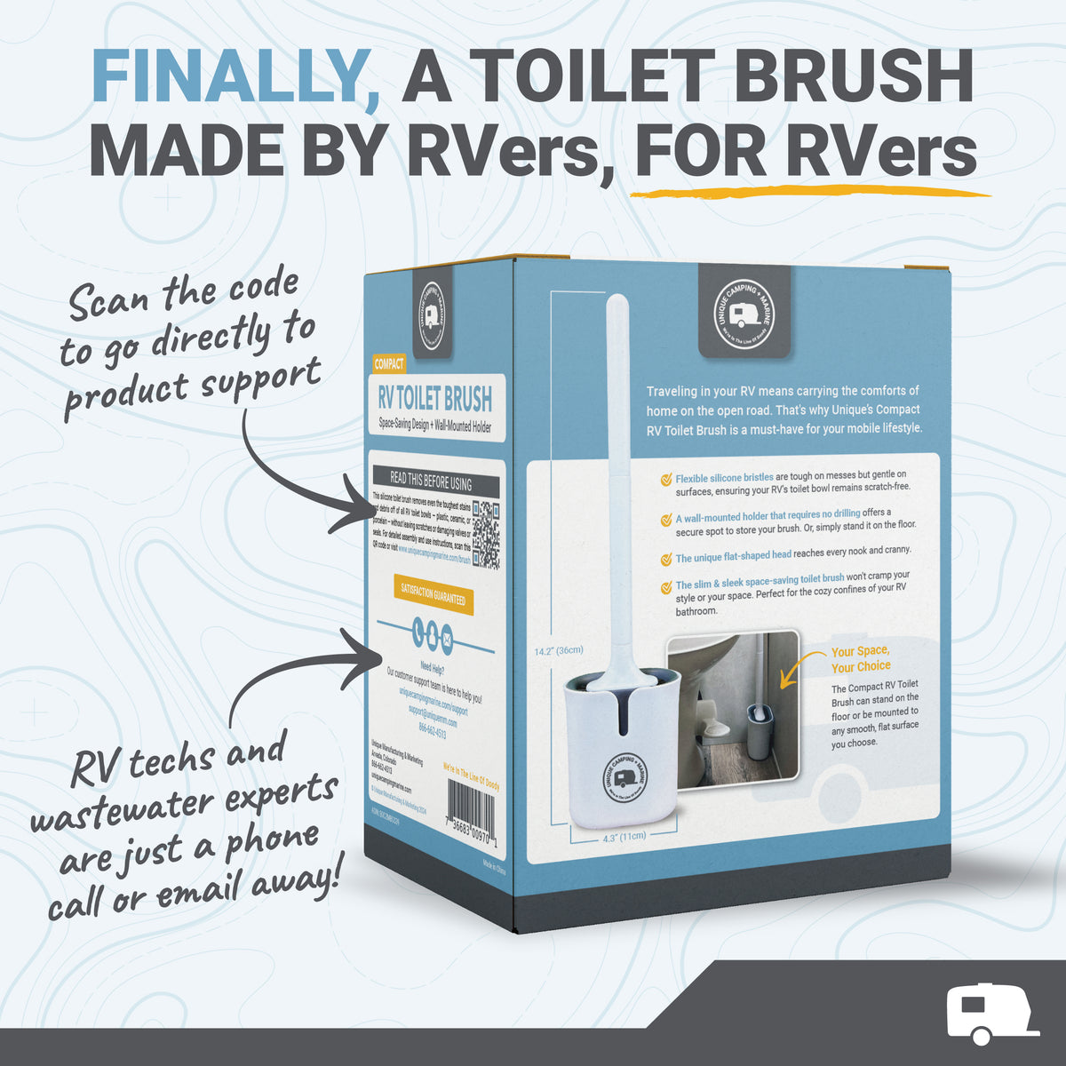 Compact RV Toilet Brush