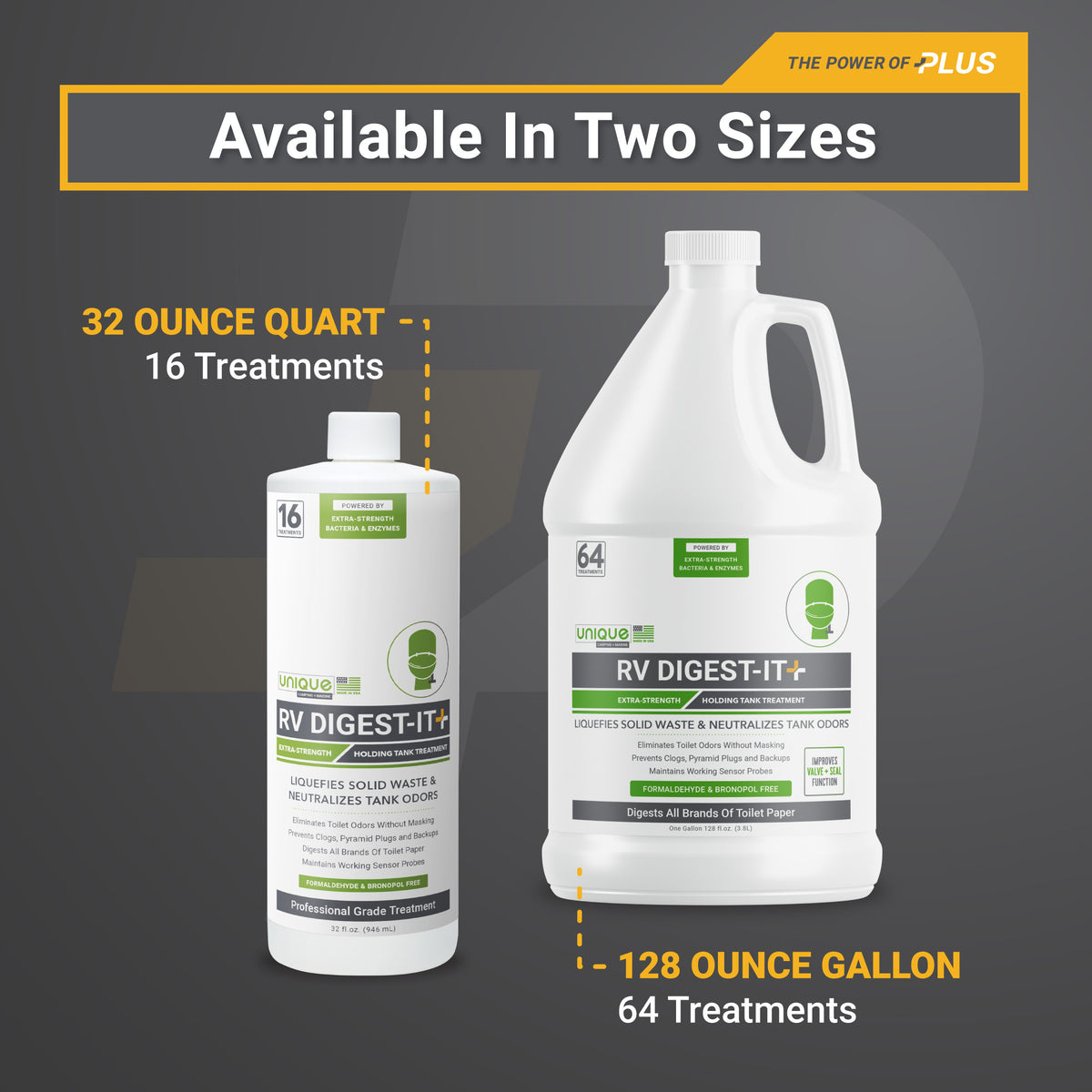 Available in two sizes. RV Digest-It Plus Liquid. Unique Camping + Marine