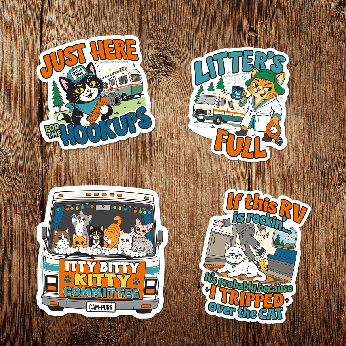RV Cat Sticker Pack