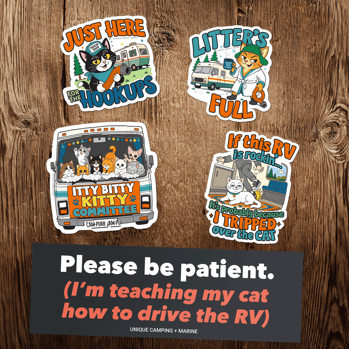RV Cat Sticker Pack