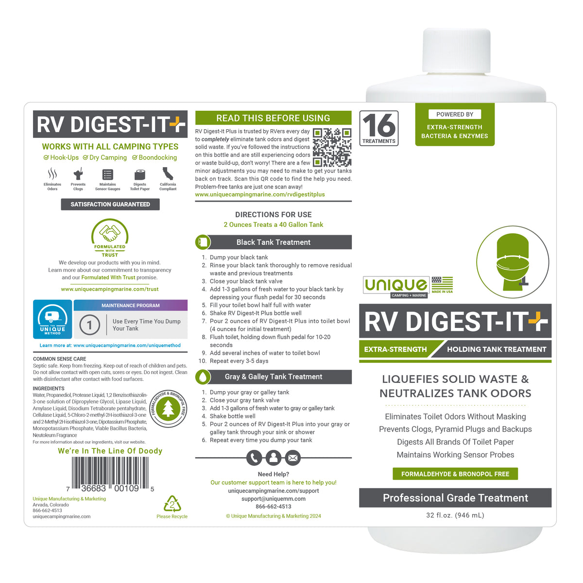 RV Digest-It+ Full label instructions and information.