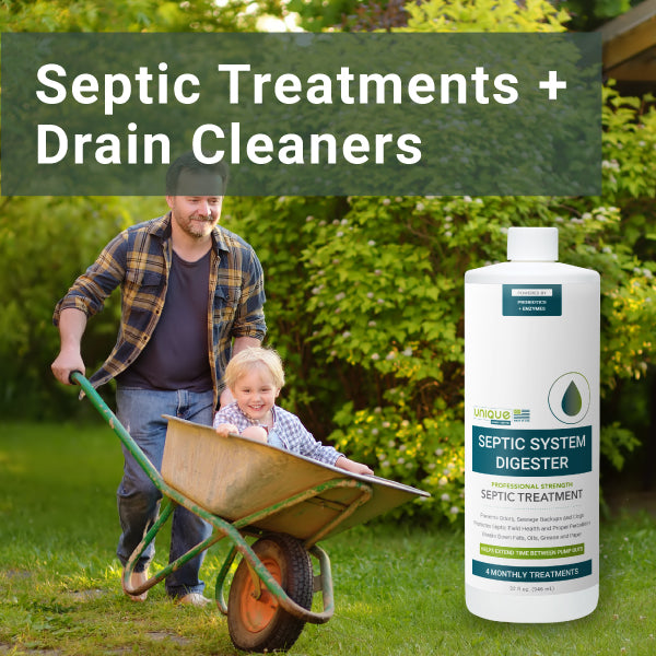 Septic Treatments and Drain Cleaners. Unique Drain + Septic