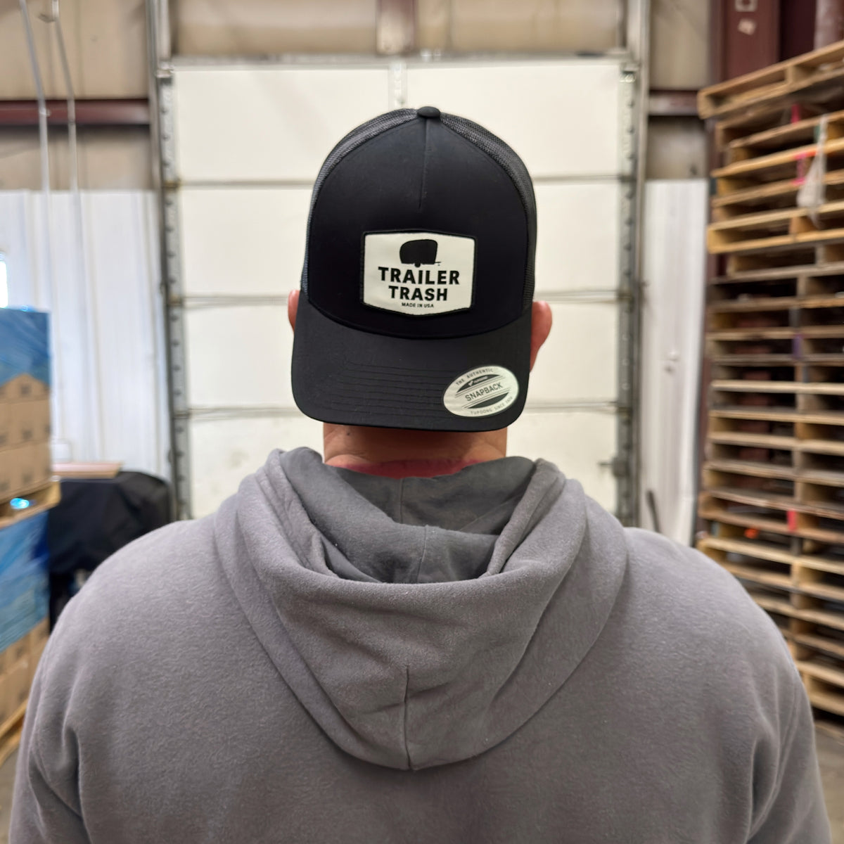 Trailer Trash Low Profile Trucker Hat Warehouse Backwards Shot