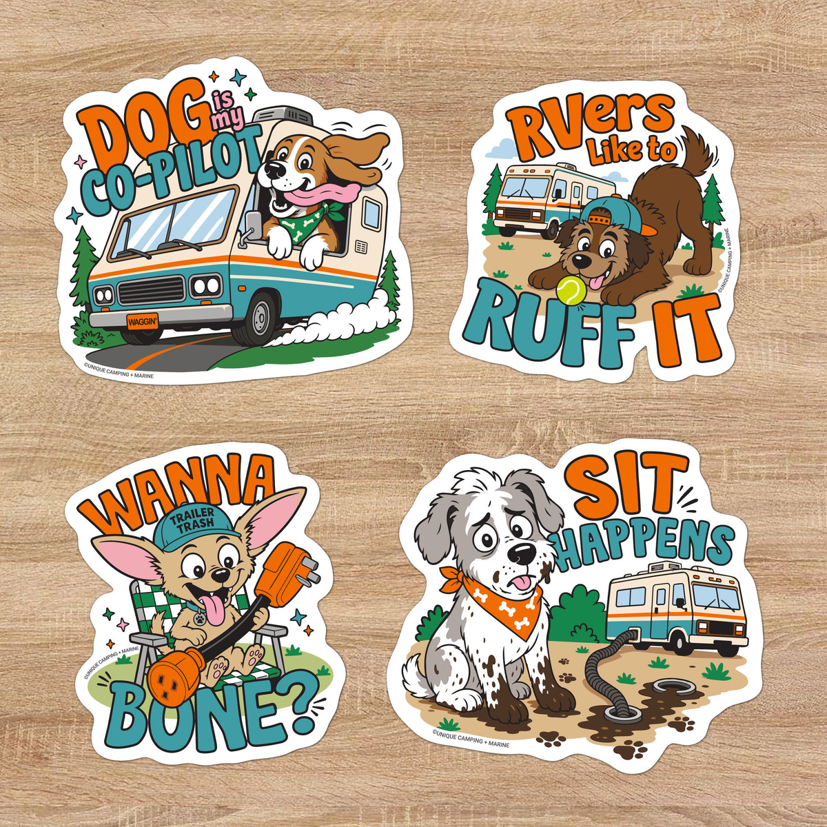 RV Dog Sticker Pack