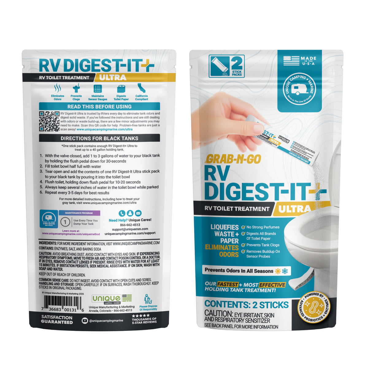 RV Digest-It Ultra RV Toilet Treatment | Stick Pack