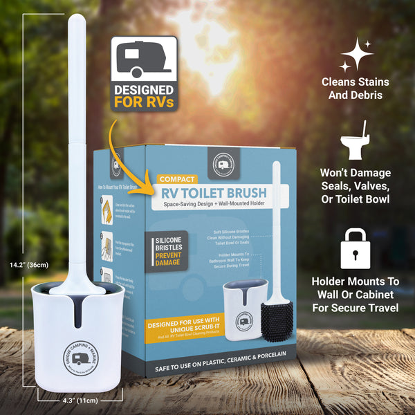 Compact RV Toilet Brush - Unique Camping + Marine
