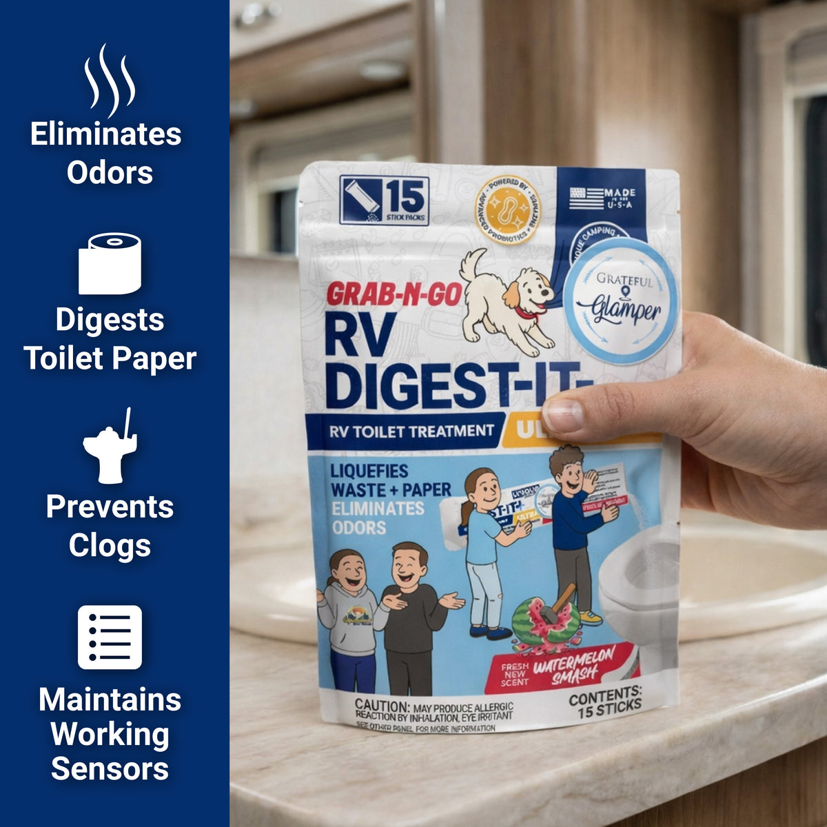 Grateful Glamper RV Digest-It Ultra | Stick Pack