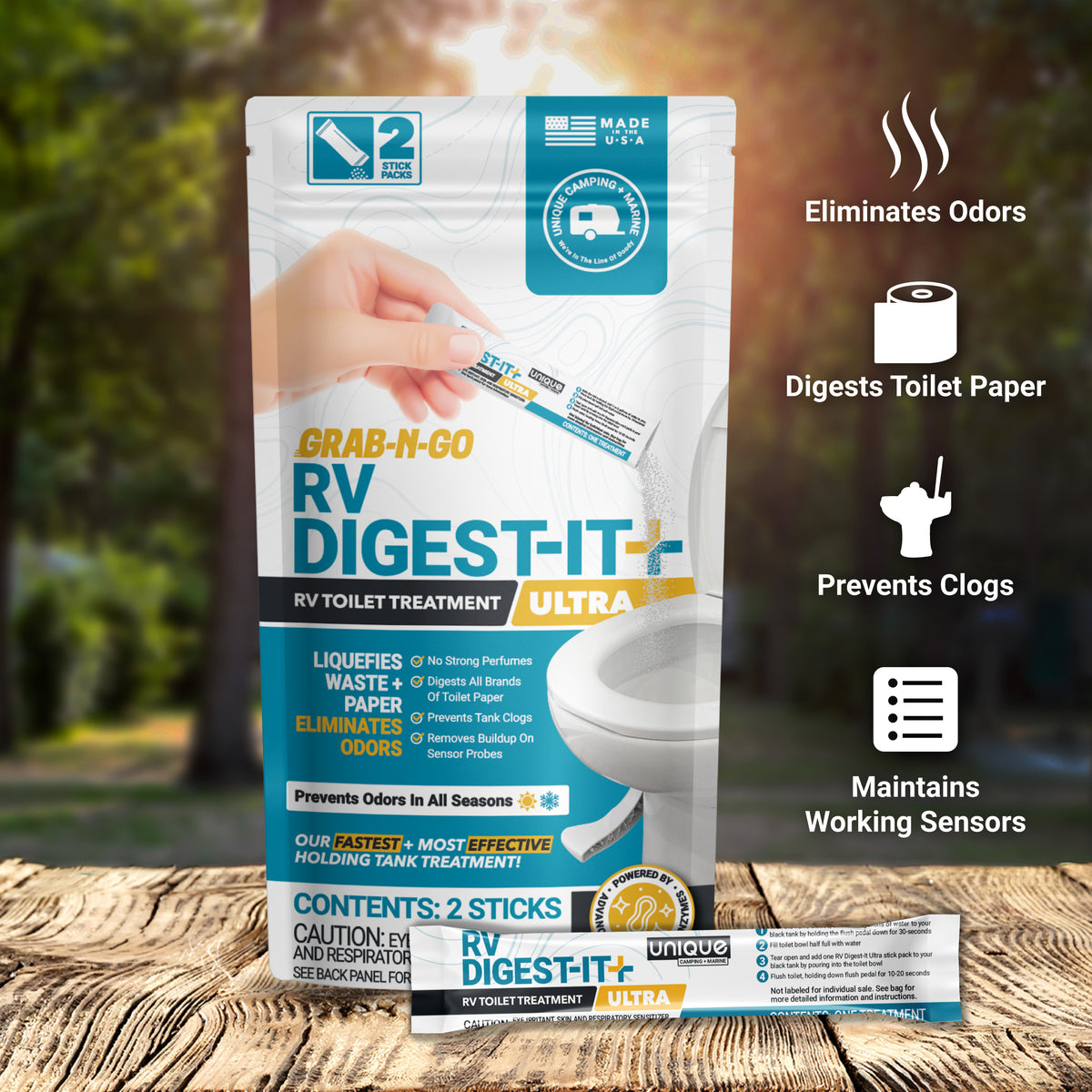 RV Digest-It Ultra RV Toilet Treatment | Stick Pack