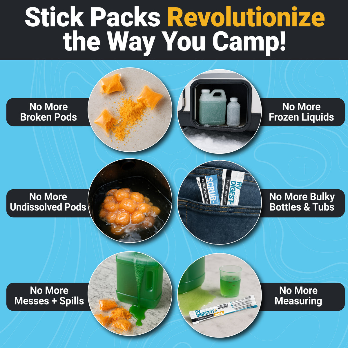 Scrub-It Foaming RV Toilet Bowl Cleaner | Stick Pack