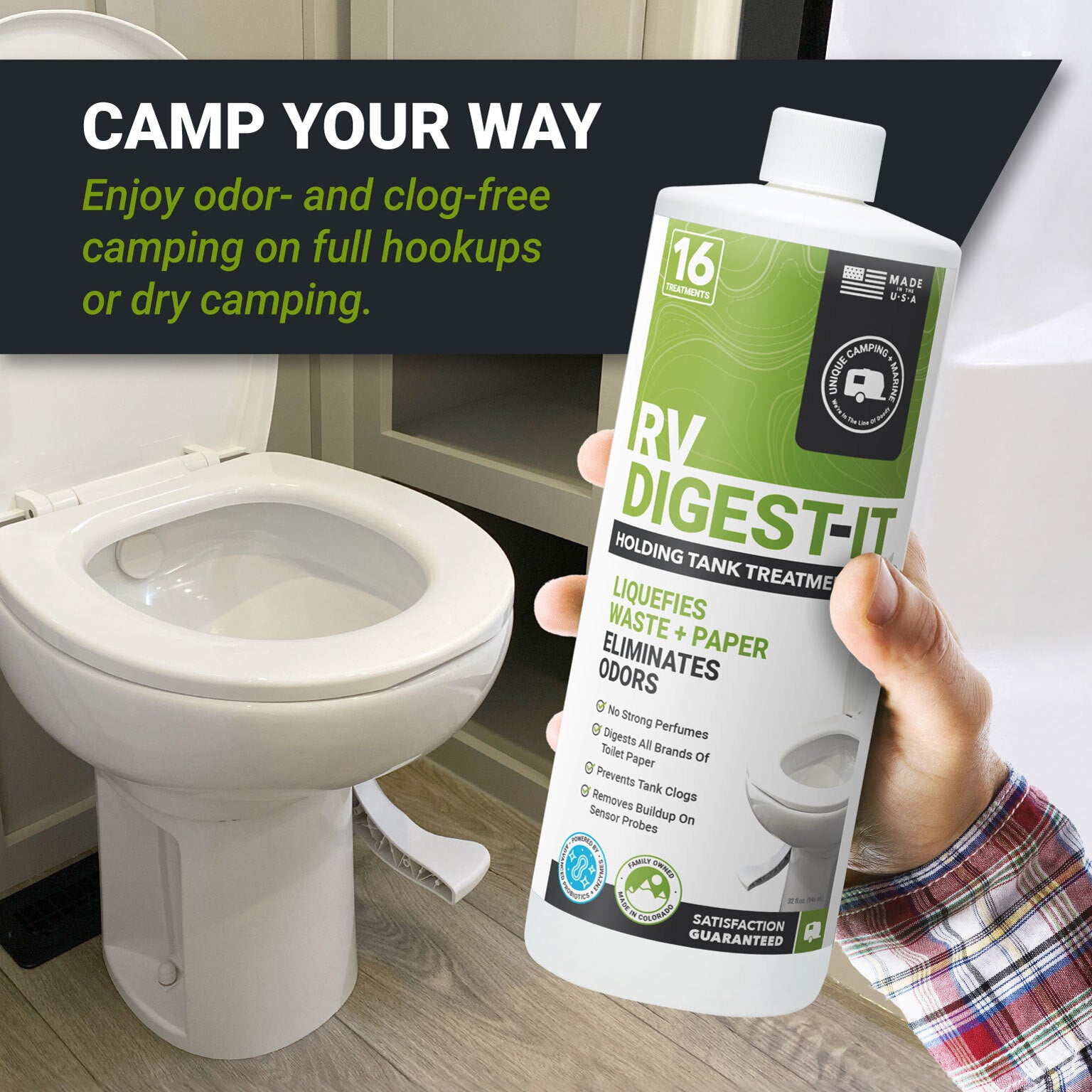 RV Digest-It Holding Tank Treatment | Liquid - Unique Camping + Marine