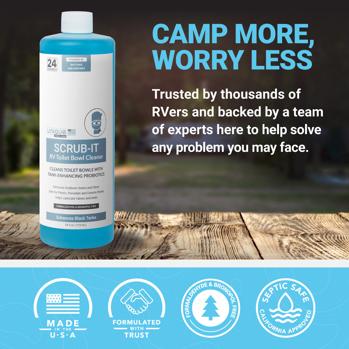 Camp More, Worry Less. Unique Camping + Marine