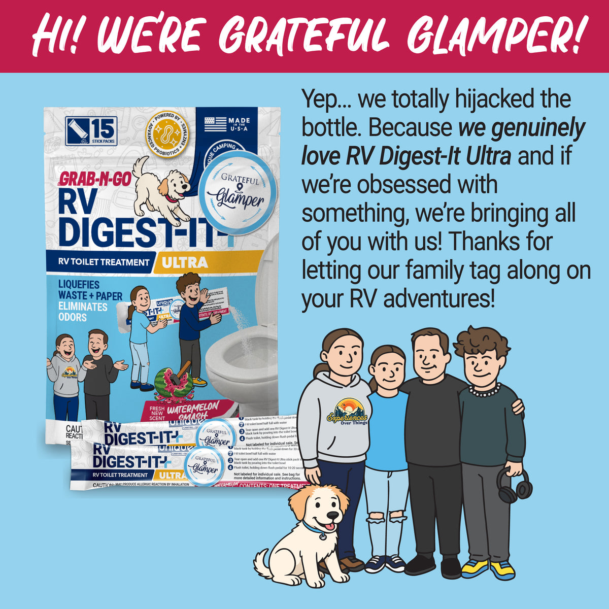 Grateful Glamper RV Digest-It Ultra | Stick Pack