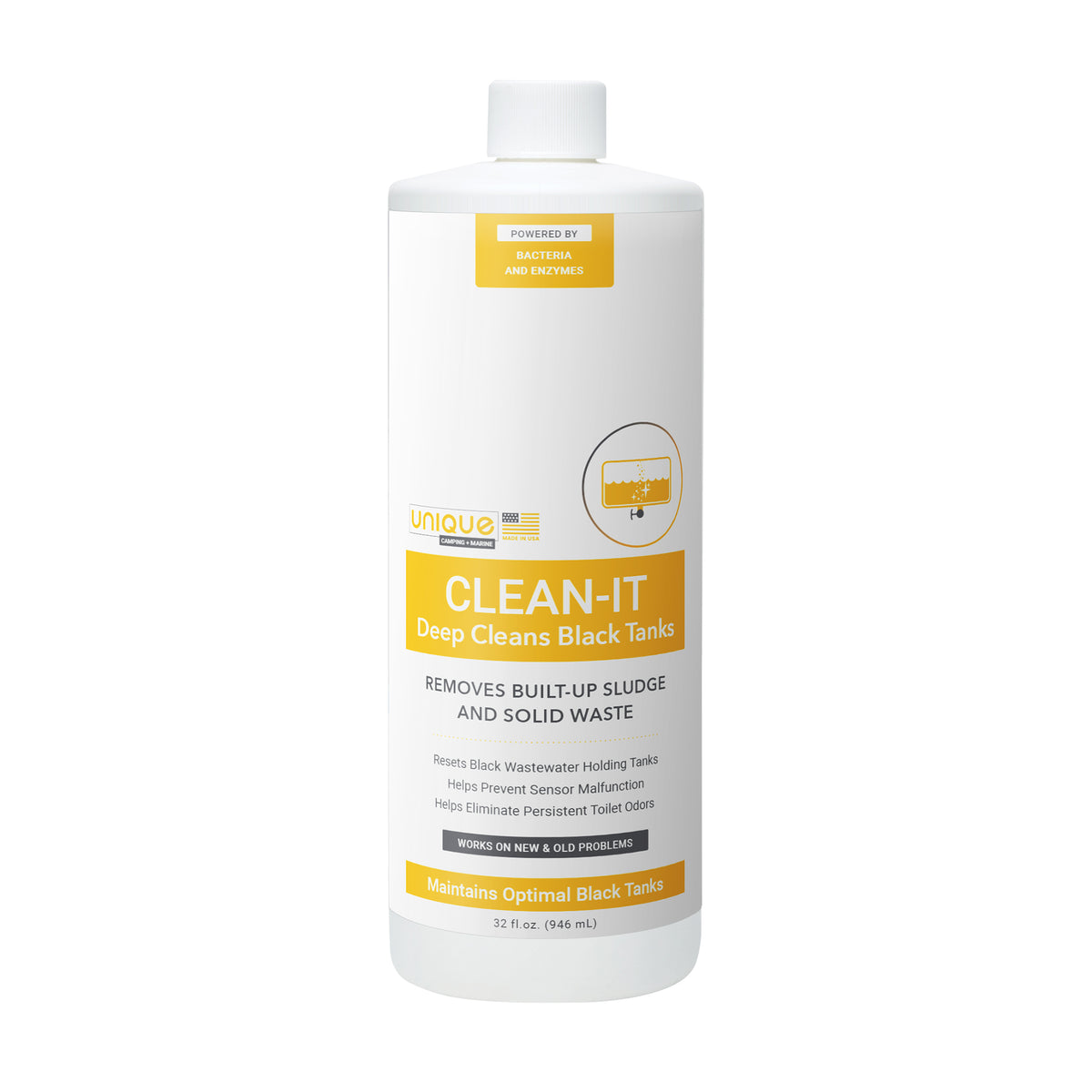 Clean-It black tank deep cleaner 32 oz. by Unique Camping + Marine