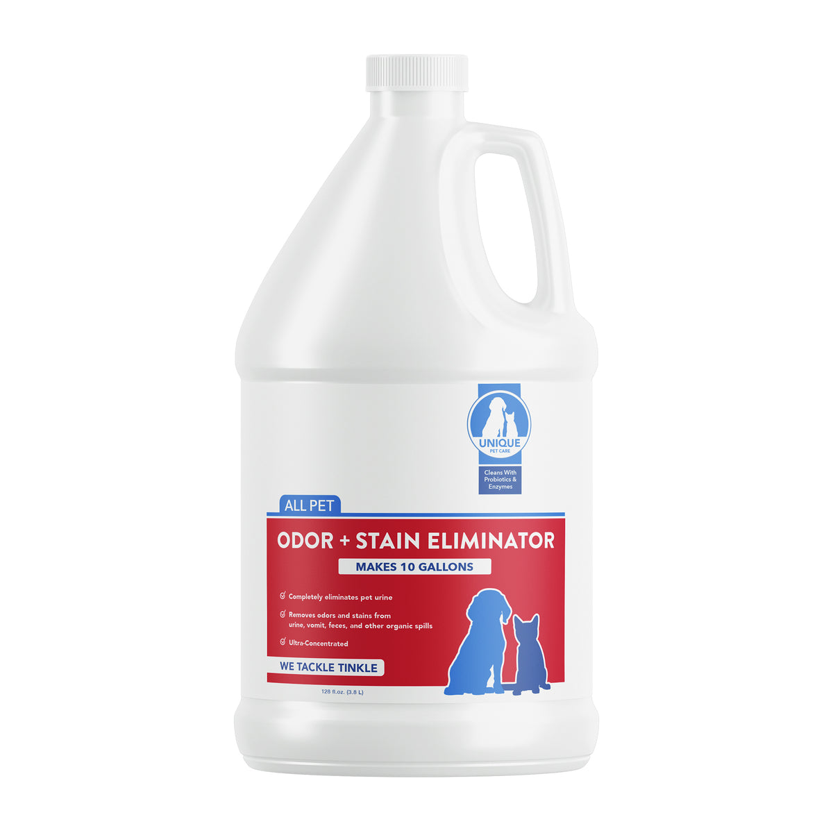 Unique Pet Odor and Stain Eliminator 128 oz. Gallon Formulated with Trust - Stain odor and urine remover - works fast to remove the worst stains and odors on all surfaces