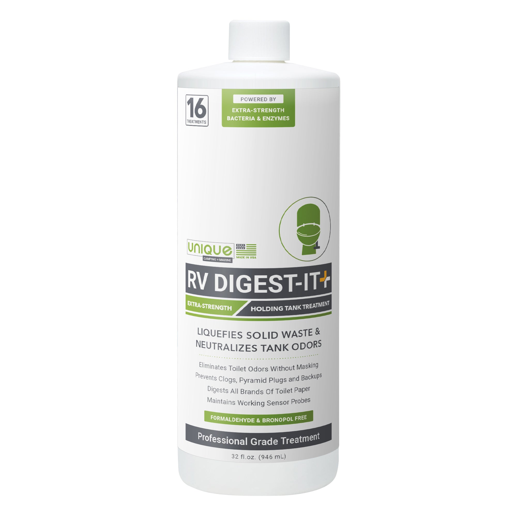 RV Digest-It+ Extra Strength Holding Tank Treatment. New Product! Unique Camping + Marine