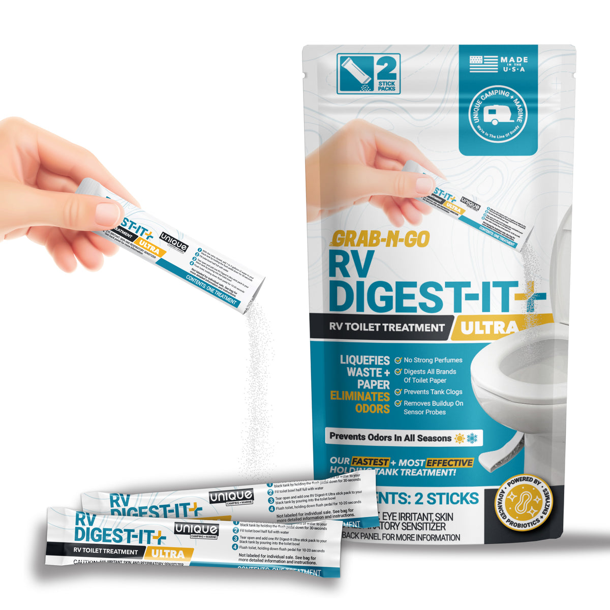 RV Digest-It Ultra RV Toilet Treatment | Stick Pack