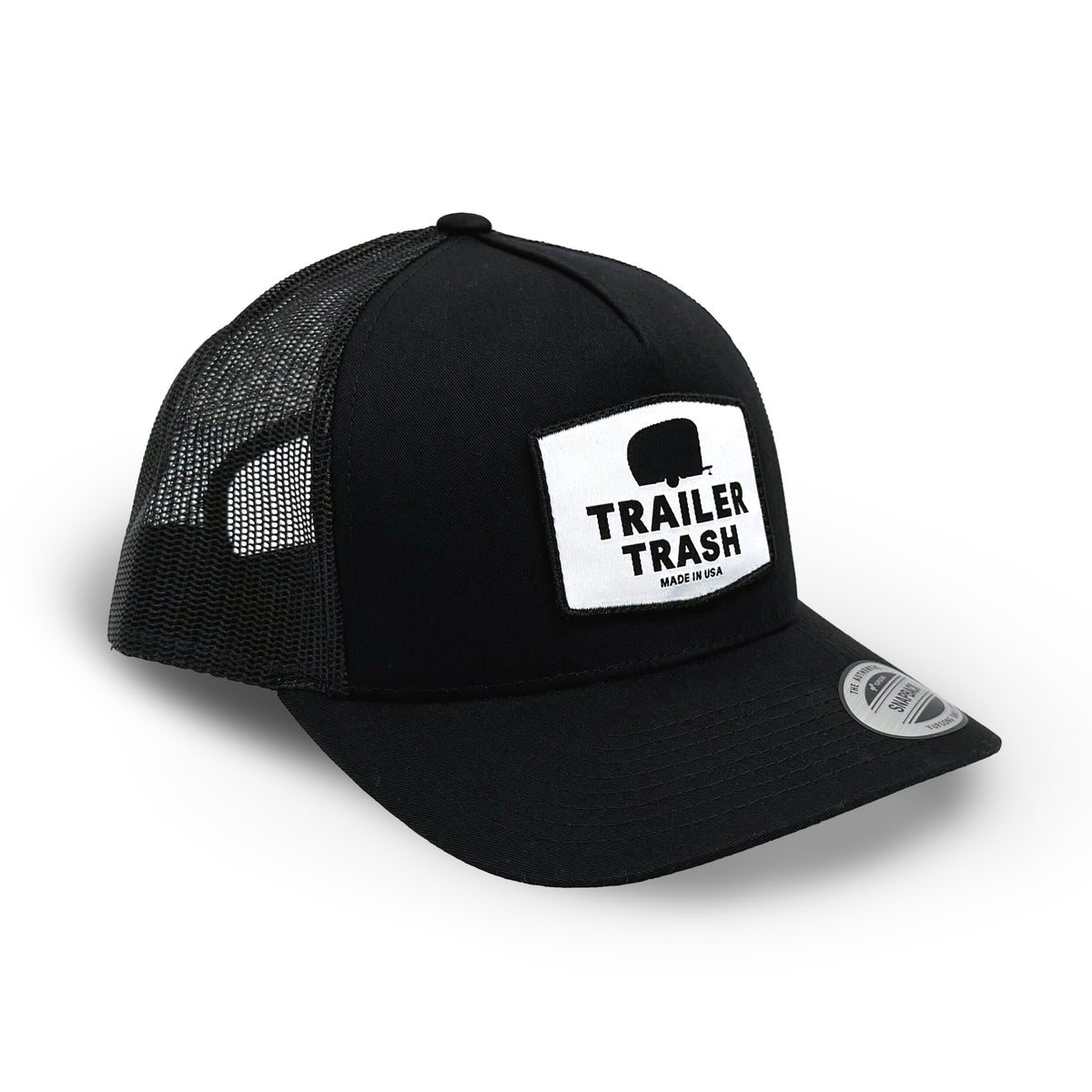 Trailer Trash Black Low Profile Trucker Hat