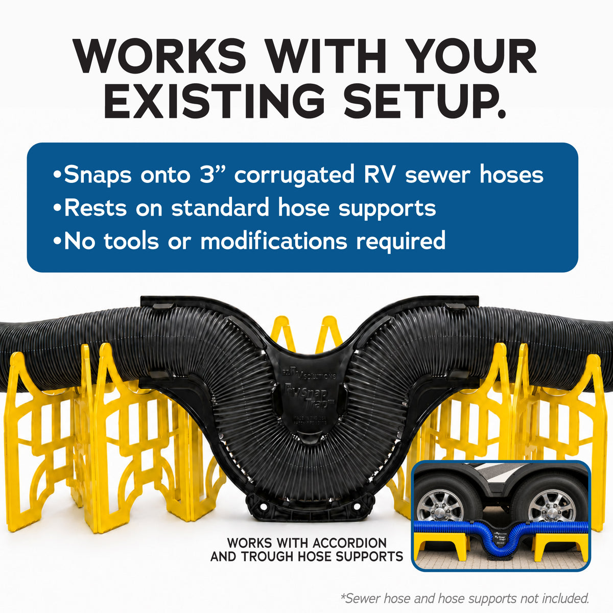 RV Snap Trap Sewer Hose P-Trap