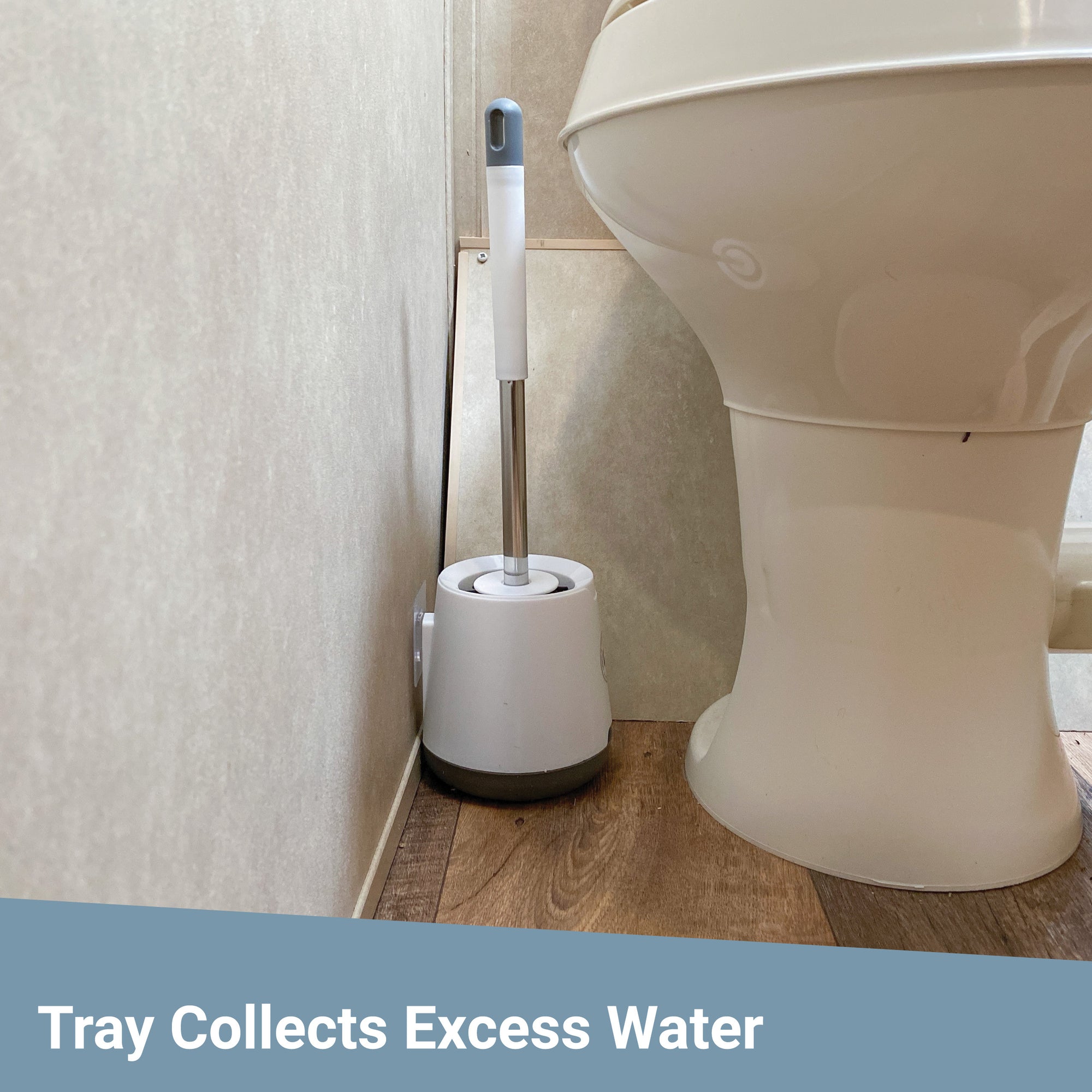 RV Toilet Brush + Drip Tray and Holder - Unique Camping + Marine