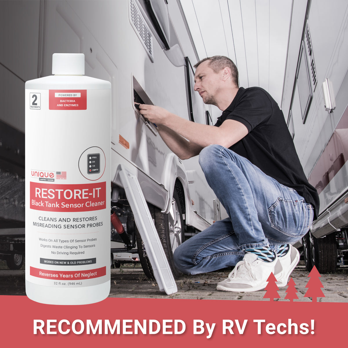 Restore-It comes recommended by RV technicians nationwide. Unique Camping + Marine